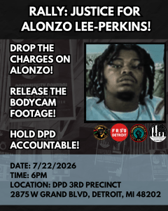 Justice for Alonzo Lee-Perkins flyer.